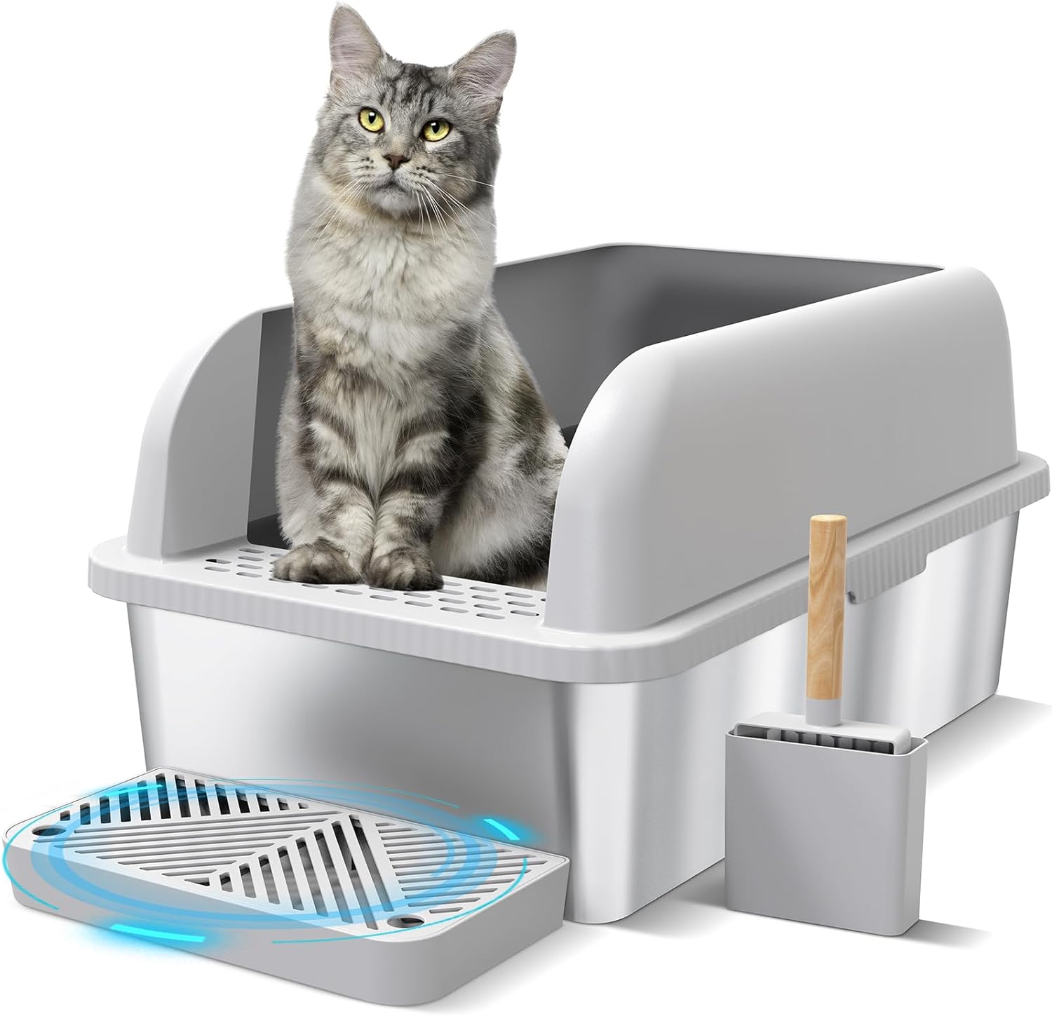Suzzipaws Extra Large Stainless Steel Cat Litter Box: A Perfect Solution for Big Cat