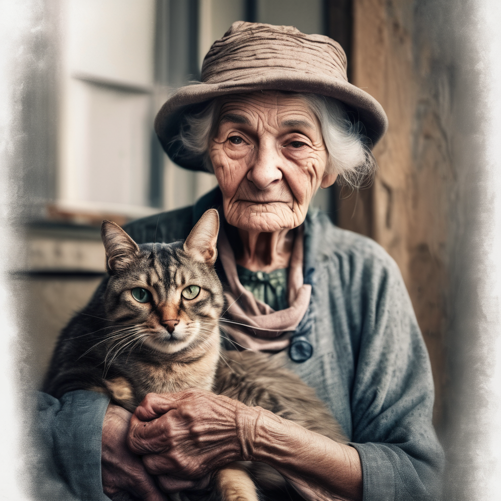 The Old Woman, Her Garden, and Her Cats: A Heartwarming Tale of Companionship