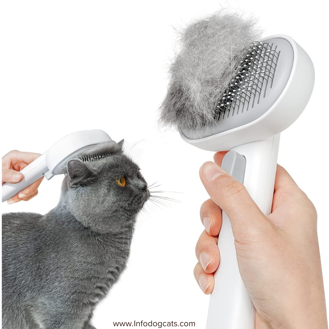 Aumuca White Cat Brush Best Grooming Tool for Pets
